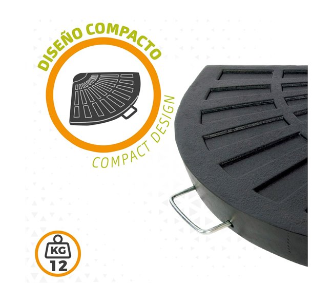 Base de guarda-sol triangular em poliresina Aktive Garden Preto
