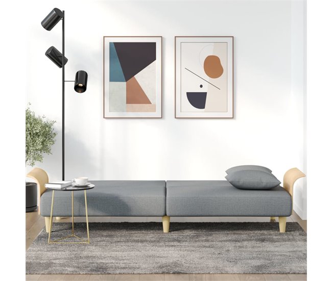 Sofá-cama, Sofá conversível com apoio de b Cinza