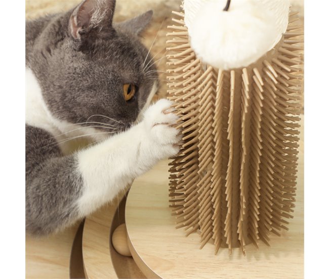 Arranhador para Gatos MDF, Sisal, PE PawHut Castanho
