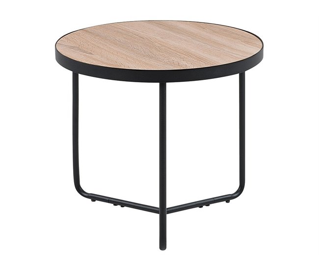 Beliani Mesa auxiliar MELODY 50x50 Castanho