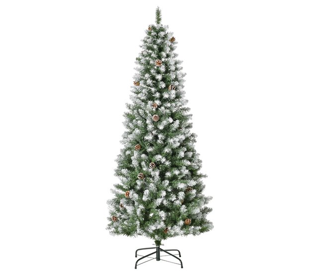 Árvore de Natal PVC, Aço HOMCOM, casa - natal Verde