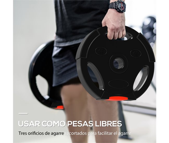 Conjunto de Discos de Pesos Polipropileno e Areia SPORTNOW Preto