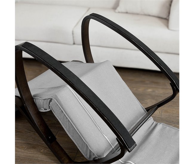 Cadeira de baloiço Relax Poltrona Design FST20-HG SoBuy Cinza