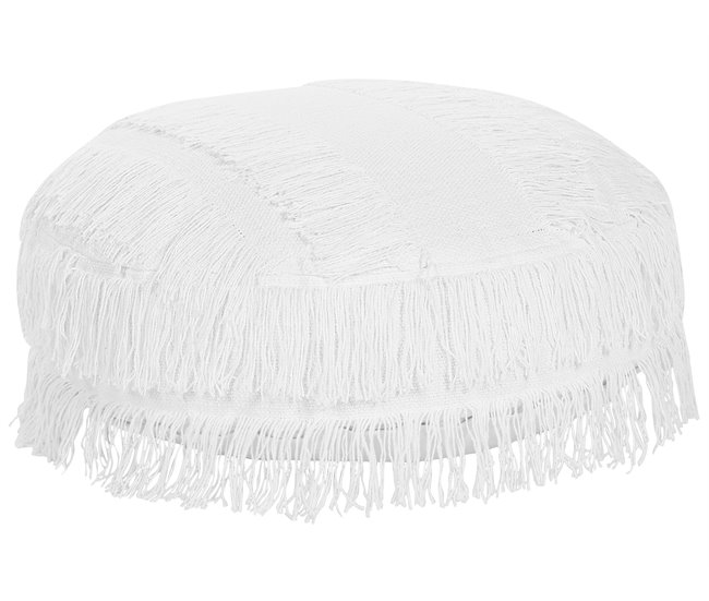Beliani Pufe OULAD Branco