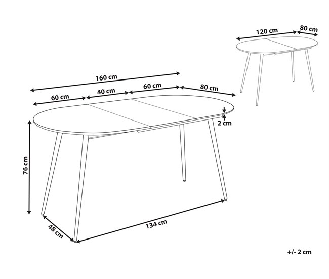 Beliani Mesa de jantar STAVERTON Branco