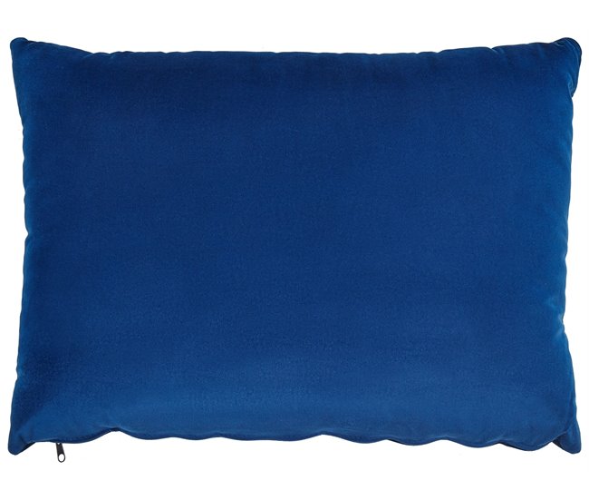 Beliani Chaise longue Veludo GUERET Azul Marino