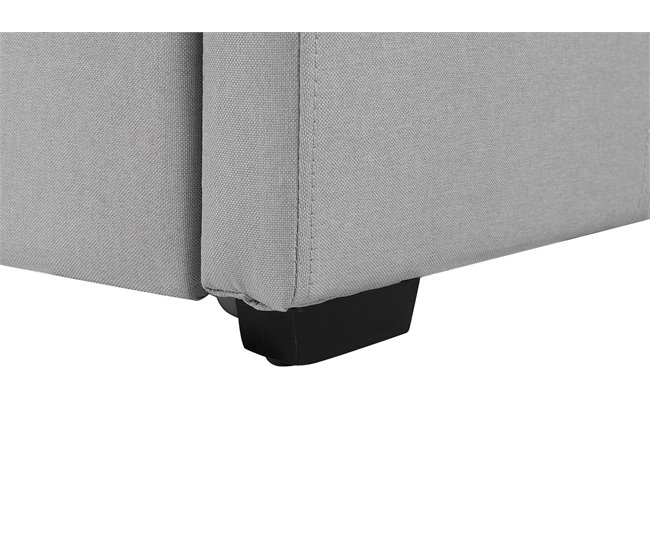 Beliani Cama com estrado Poliéster MARMANDE 96x214 Azul Marino