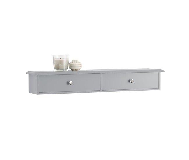 Prateleira de Parede com 2 Gavetas SoBuy FRG43-HG 64 Cinza