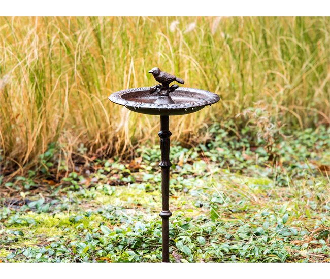 Beliani Fuente de bano para pájaros SWALLOW Castanho