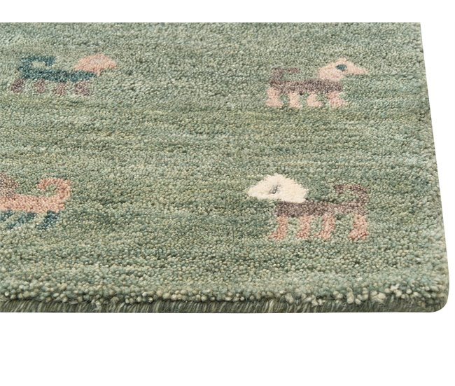 Beliani Entrelaçado KIZARLI 80x150 Verde