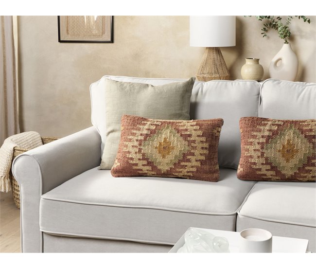 Beliani Almofada decorativa BEEL Multicor