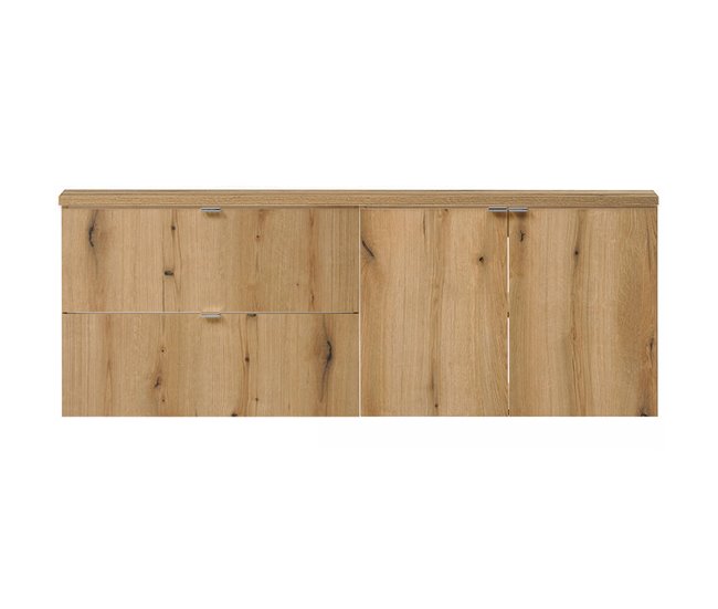 Móvel de casa de banho para lavatório Newport com 2 gavetas 160 Carvalho