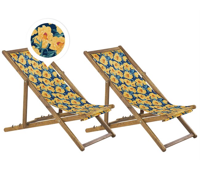 Beliani Cadeira lounge/relax ANZIO Amarelo