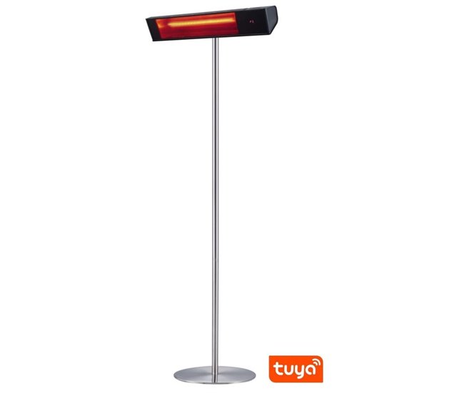 Radiador de pedestal exterior de infravermelhos de onda curta de 2000W, Preto Preto