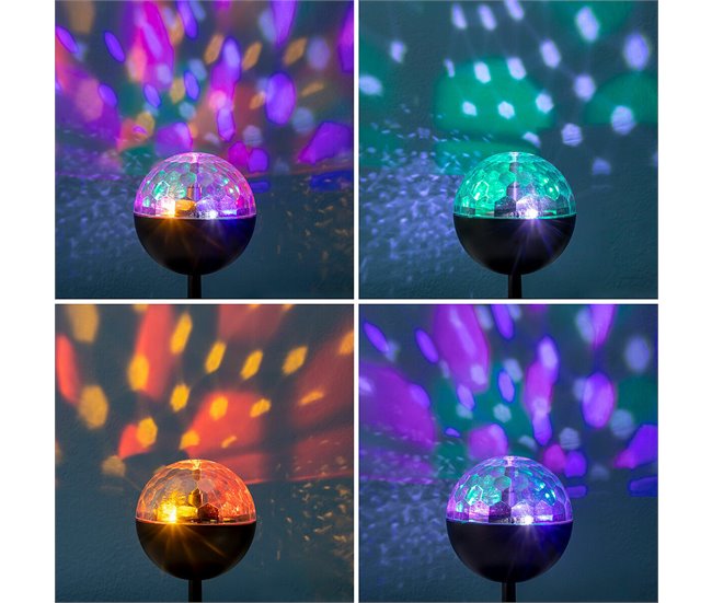 Projetor LED Recarregável com Altifalante Preto