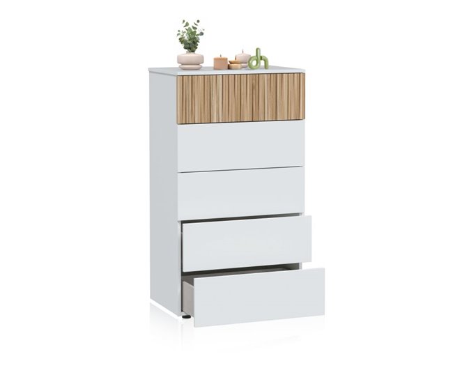 Cómoda Nitza Natural/ Branco