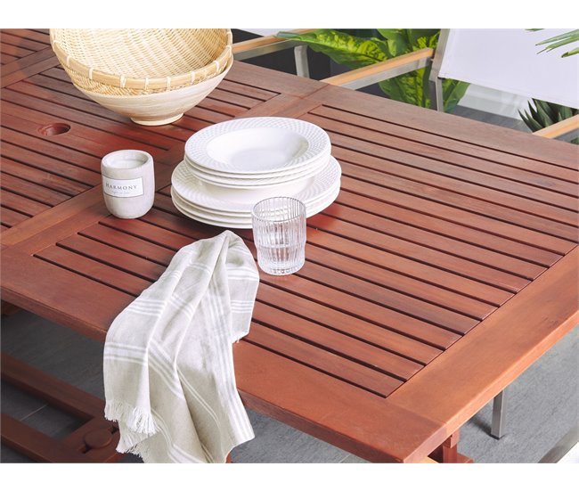 Beliani Mesa extensível TOSCANA Vermelho