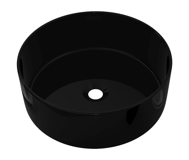 Lavatório - Lavabo - Pia de banheiro redondo Preto