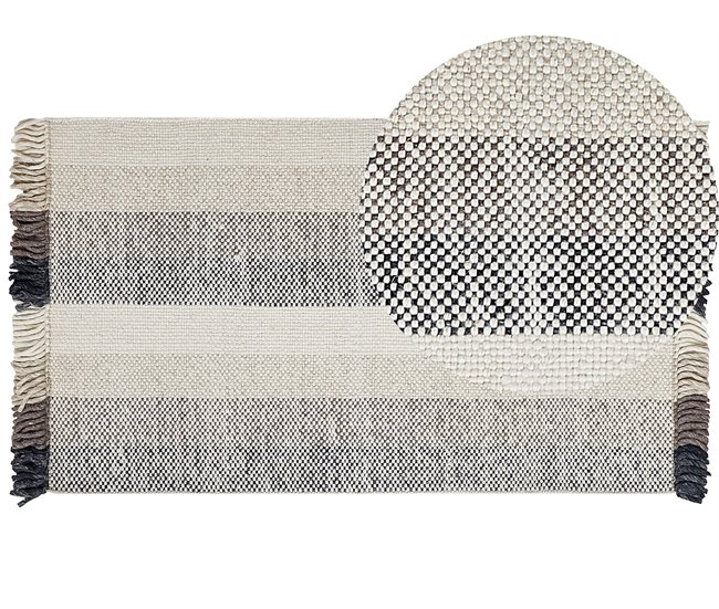 Beliani Pelos curtos EMIRLER 80x150 Branco/ Bege