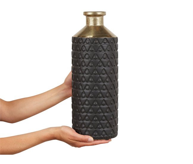 Beliani Jarrón decorativo ARSIN Preto