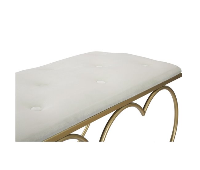 Banco Coração 3 105x37 Branco