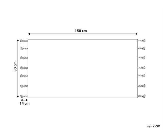 Beliani Pelos curtos AGADIR 80x150 Branco/ Bege