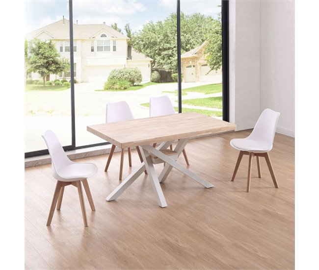 Mesa de jantar Xena 140 120x60 Branco