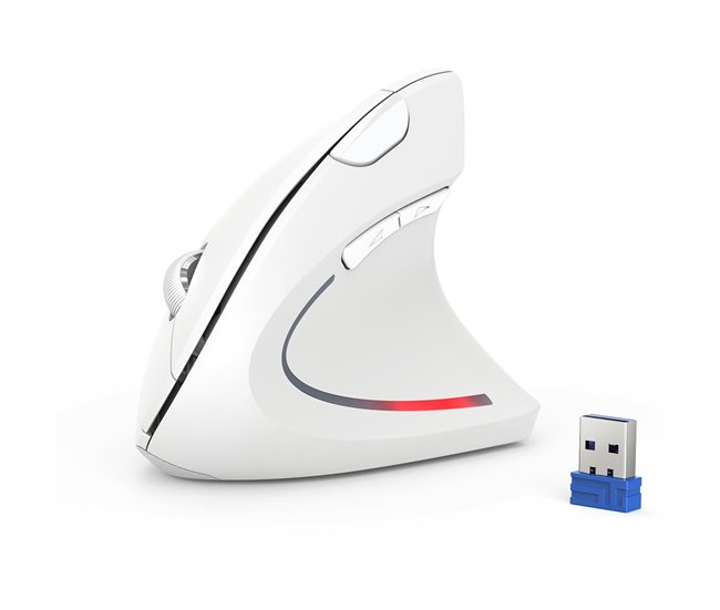 Tecknet tk-ms007 rato sem fios ergonómico silencioso - 6 níveis dpi - usb