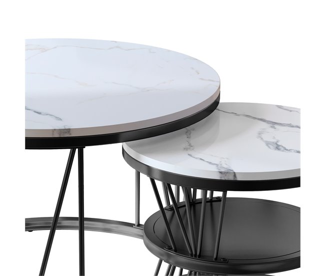 Mesa de centro, mesa de apoio, mesa de canto 70x45 Branco