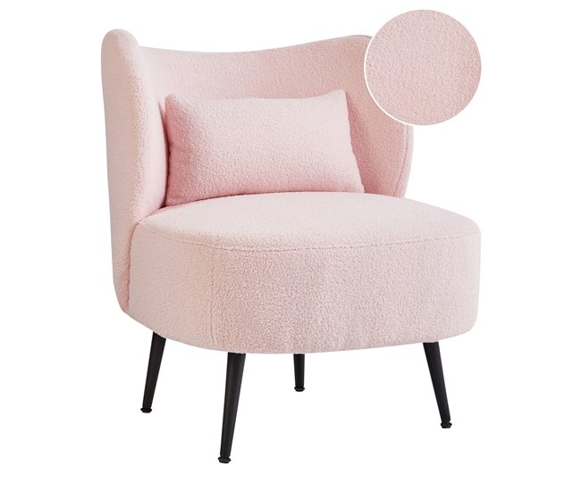 Beliani Poltrona OTSBY II Rosa Talco