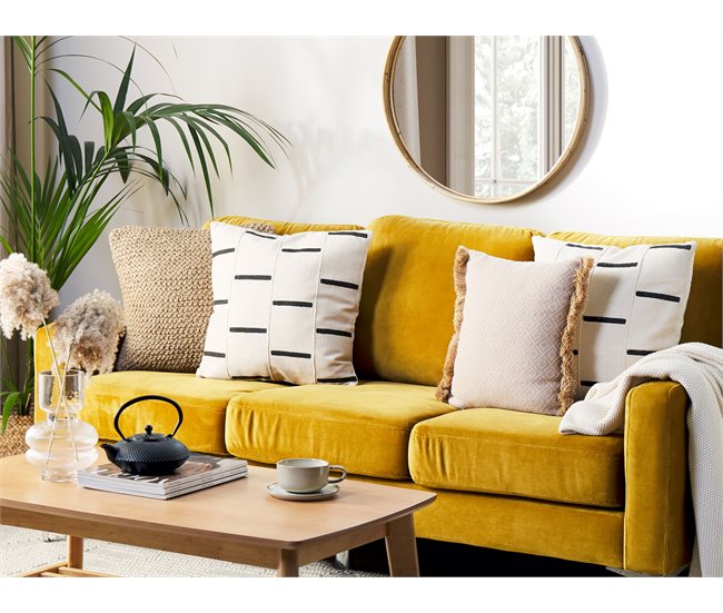 Beliani Almofada decorativa ABIES Bege