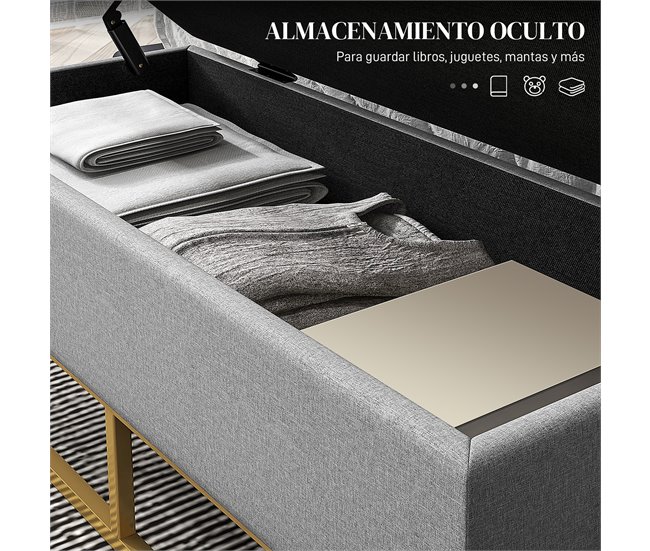 Banco de Armazenamento Cinza