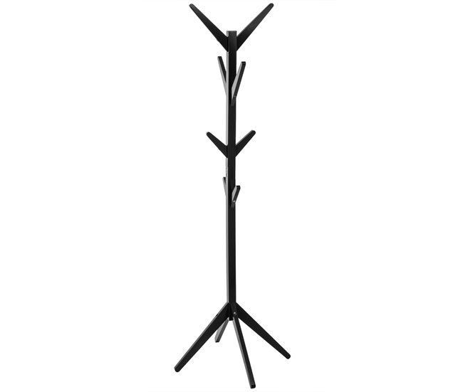 Cabide de pé para vários ambientes com 8 cabides Preto