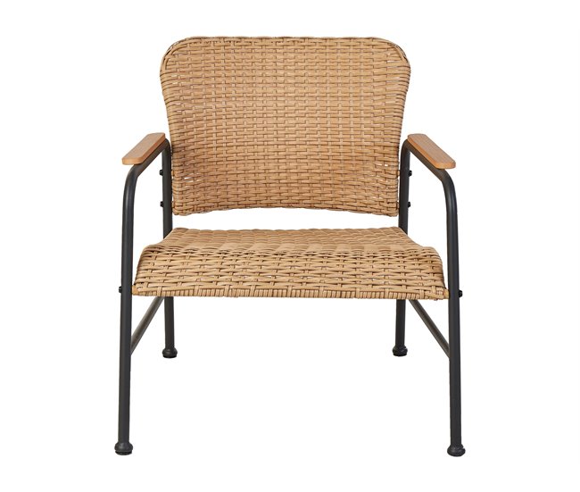 Beliani Conjunto lounge Ratan sintético OFANTO Natural