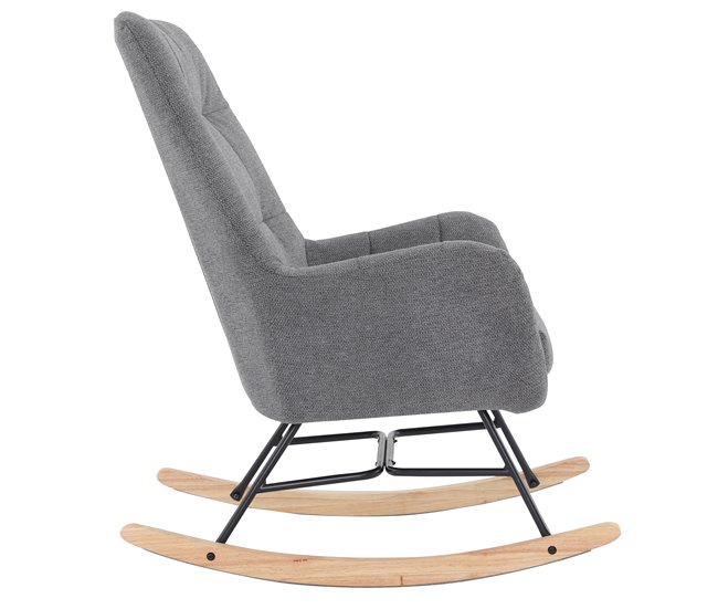 Cadeirão de baloiço decorativo PETER Cinza