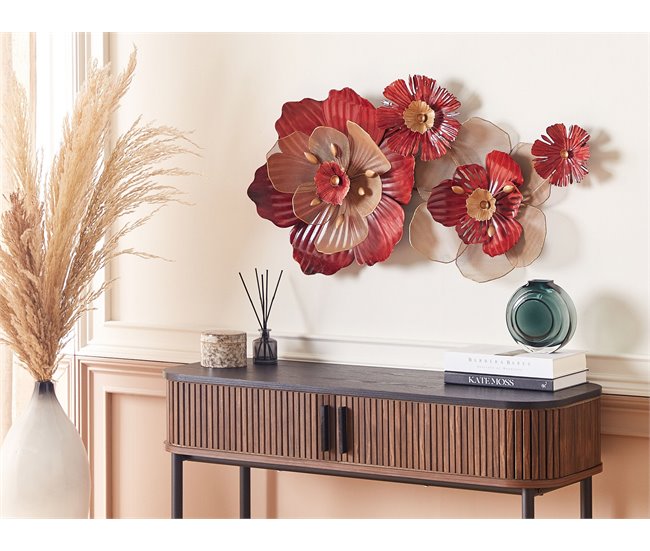 Beliani Decoração de parede SCANDIUM Vermelho