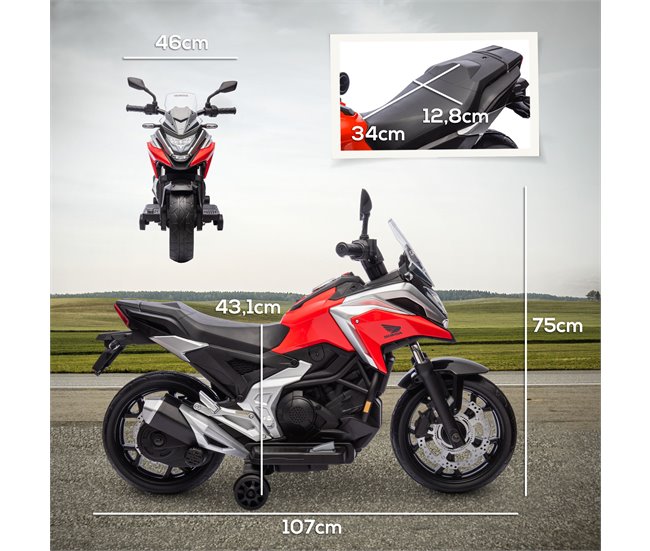 Motas elétricas PP, Metal AIYAPLAY Vermelho