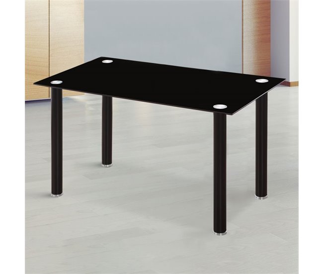  Mesa de jantar Ake 80x80 Preto