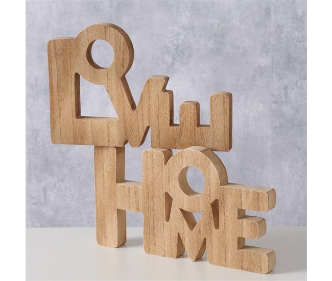 Figura HOME/LOVE sortida da marca BOLTZE Madeira