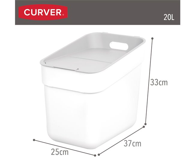 Curver Caixote de reciclagem Ready To Collect 20L Branco
