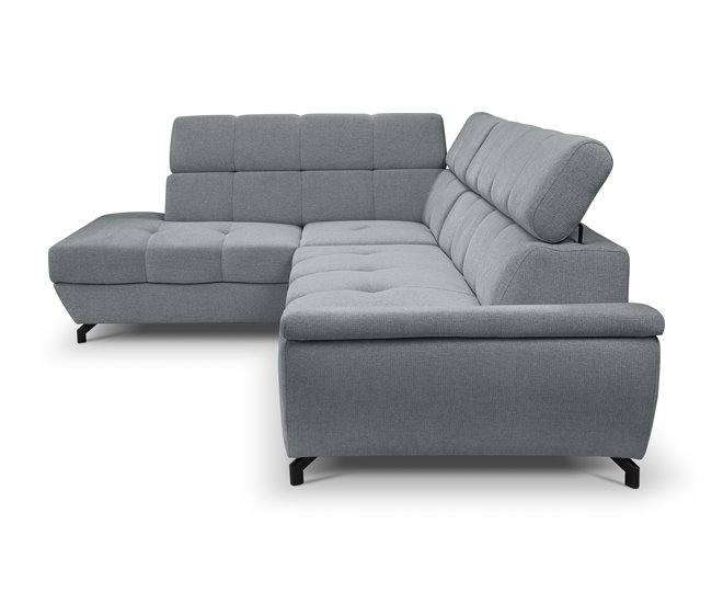 Sofá de canto com cama BENIX Cinza