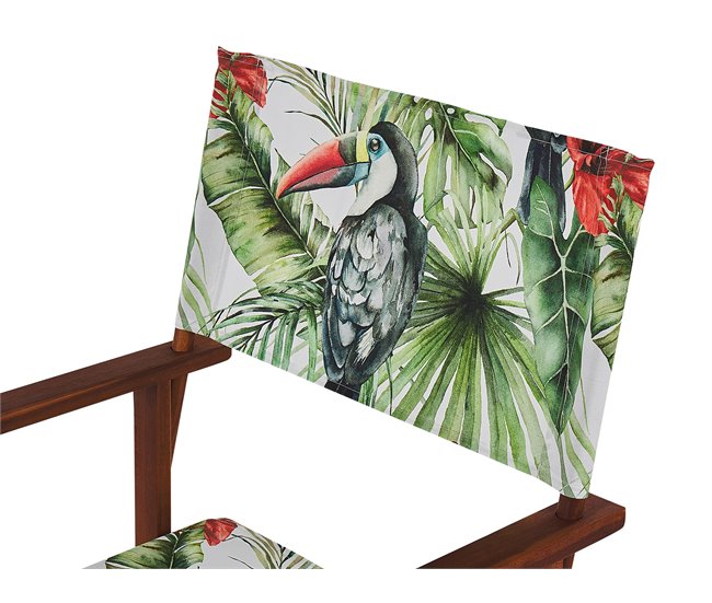 Beliani Cadeira de jardim CINE Branco/ Bege