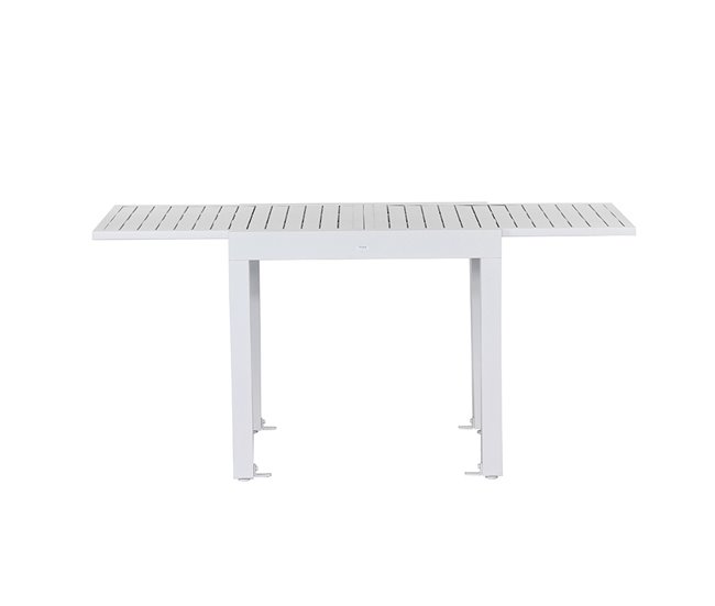 Mesa extensível de alumínio para jardim Lipari 82x82 Branco