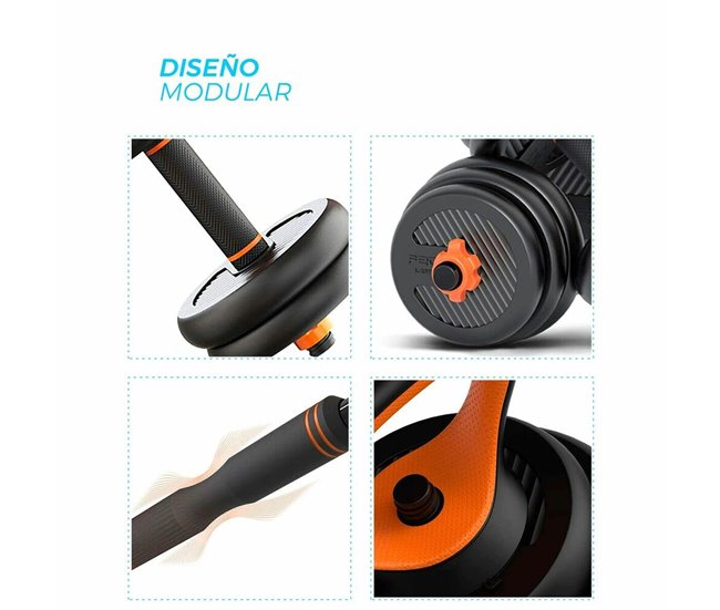 Kit de Pesos Russos e Halteres ORMANC40 Multicor