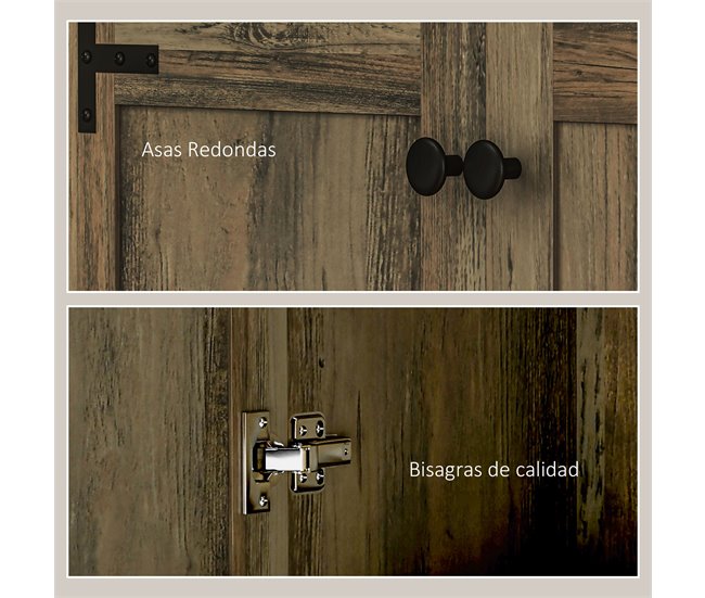 Armário de Cozinha Melamina de Madeira e MDF HOMCOM Cinza