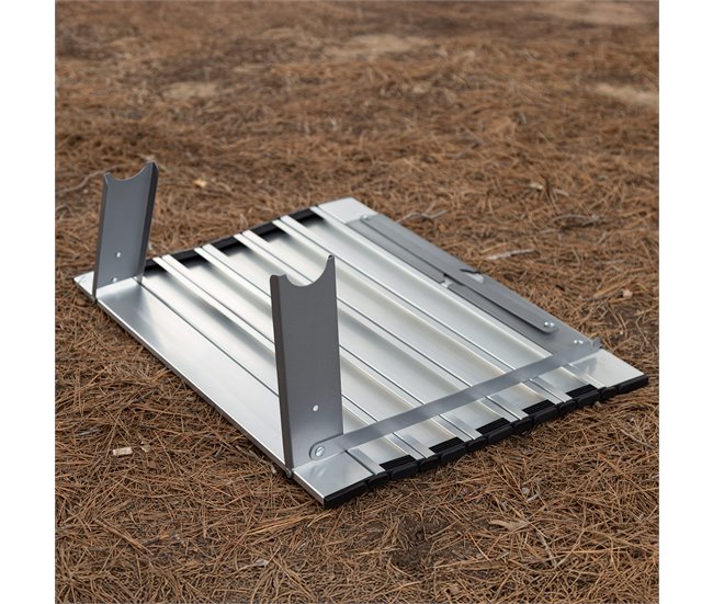 Aktive Pequena mesa de campismo dobrável em alumínio ultra-leve Cinza