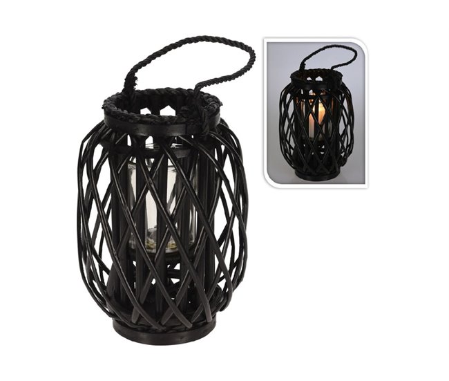 Lanterna decorativa SUACE preta 32 cm Preto