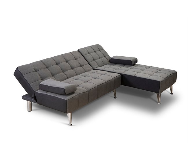 Sofá-cama Chaise Longue XS Cinza