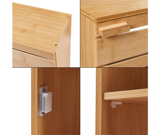 Armário de parede Epind bambu [en.casa] Natural