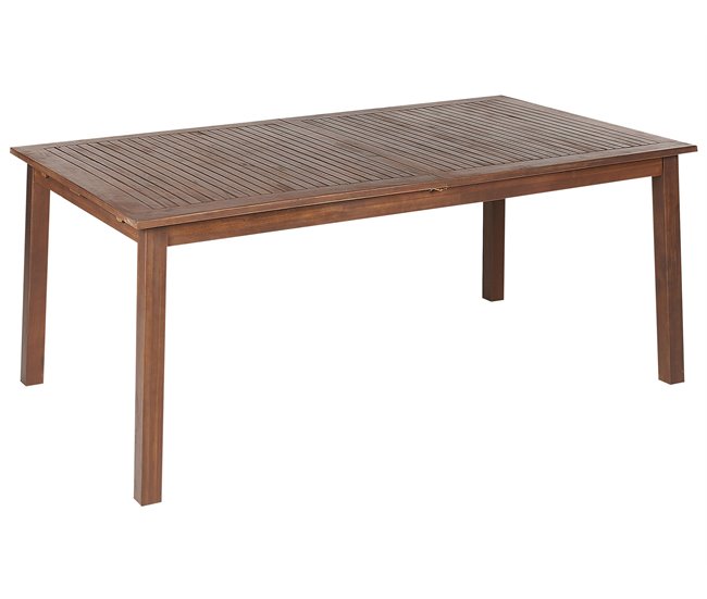 Beliani Mesa extensível CESANA 100x180 Castanho